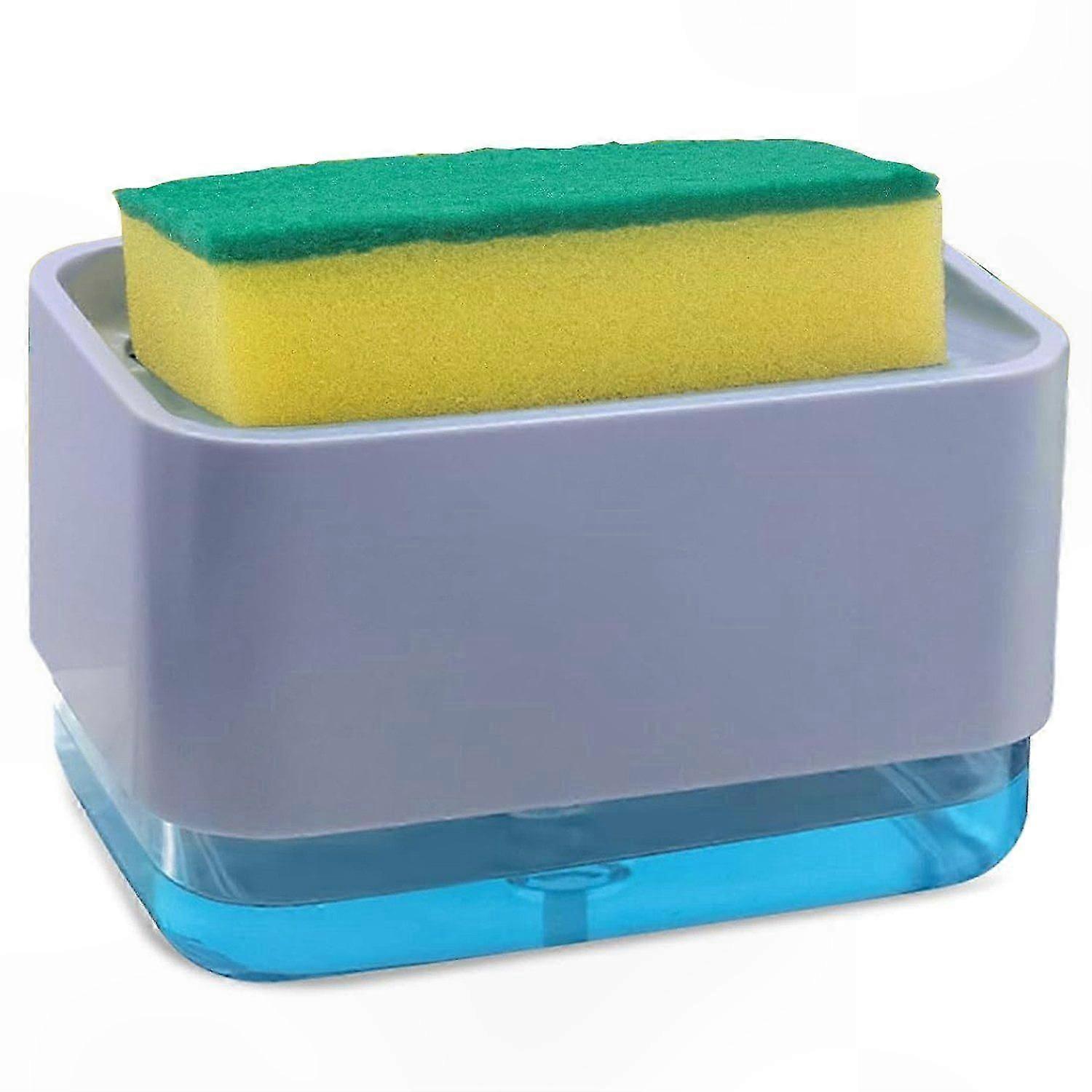 Sponge Holder Dish Soap Dispenser for Efficient Kitchen Cleaning Organization