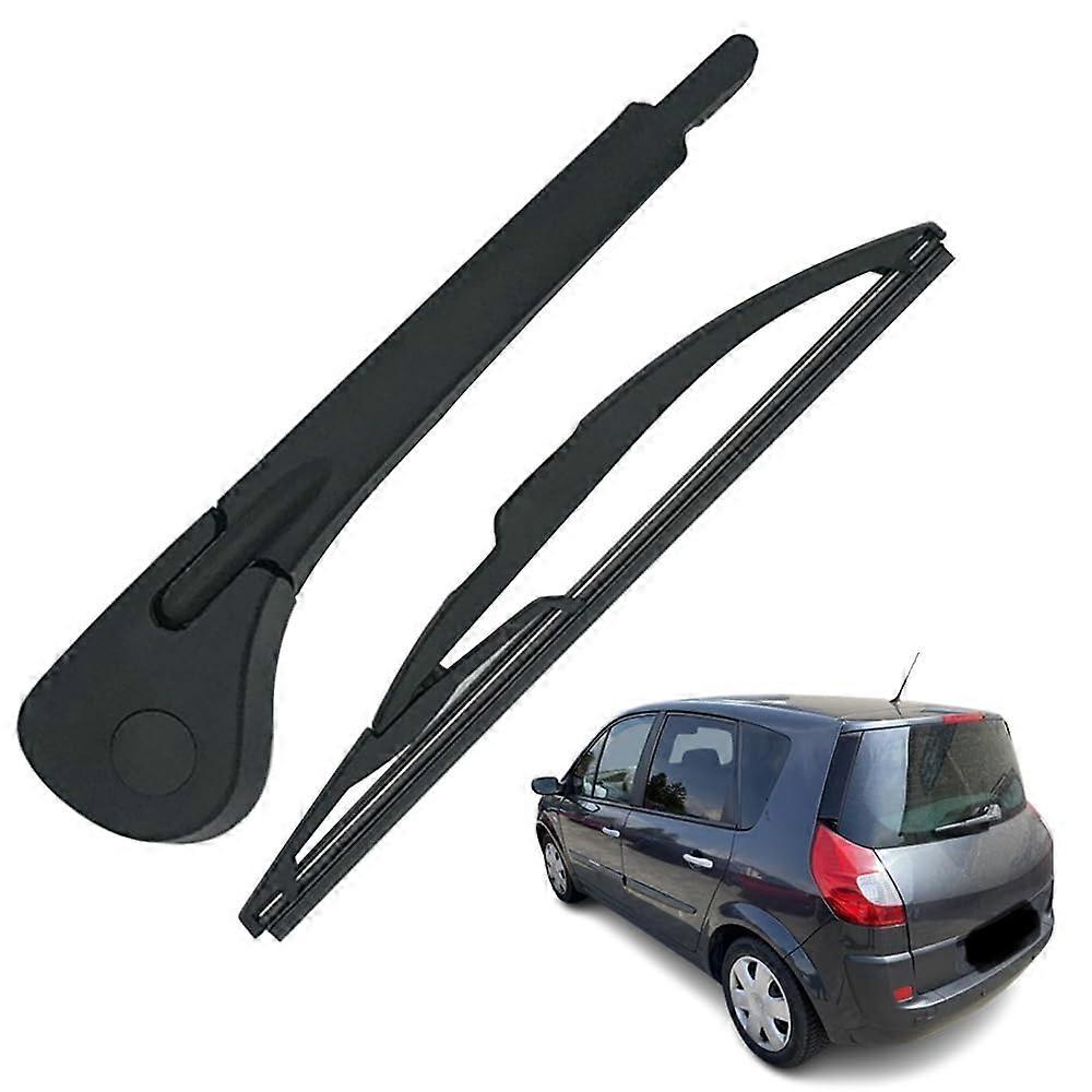 Rear Windscreen Wiper Black Replacement Arm & Windscreen Wiper Set For Renault Scenic II 2003-2009 And Modus 2004-2012