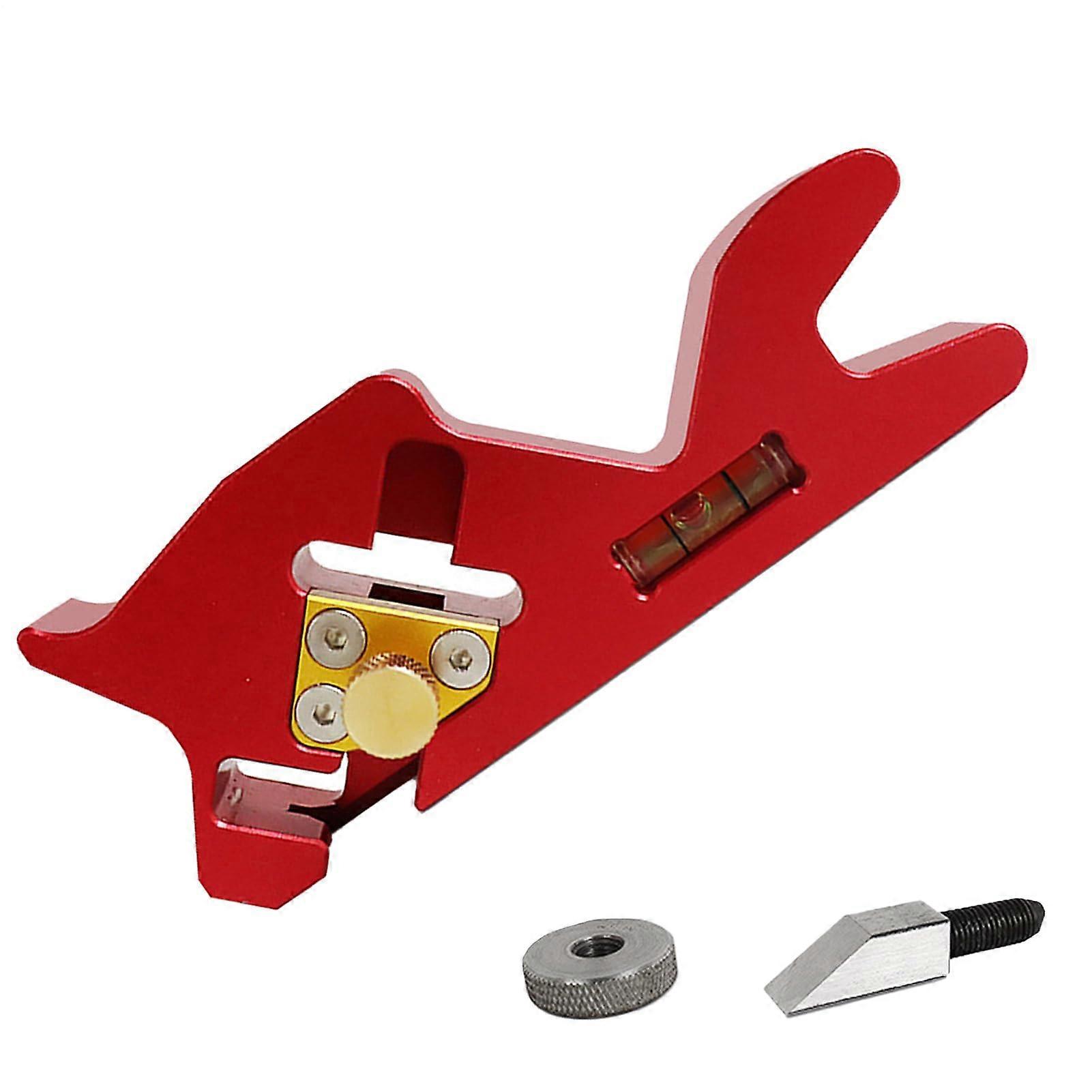 45Degree Shoulder Plane with Auxiliary Positioning Chamfering and Angle Trimming, Professional Woodworking Tool for Cutting (Red Blade)