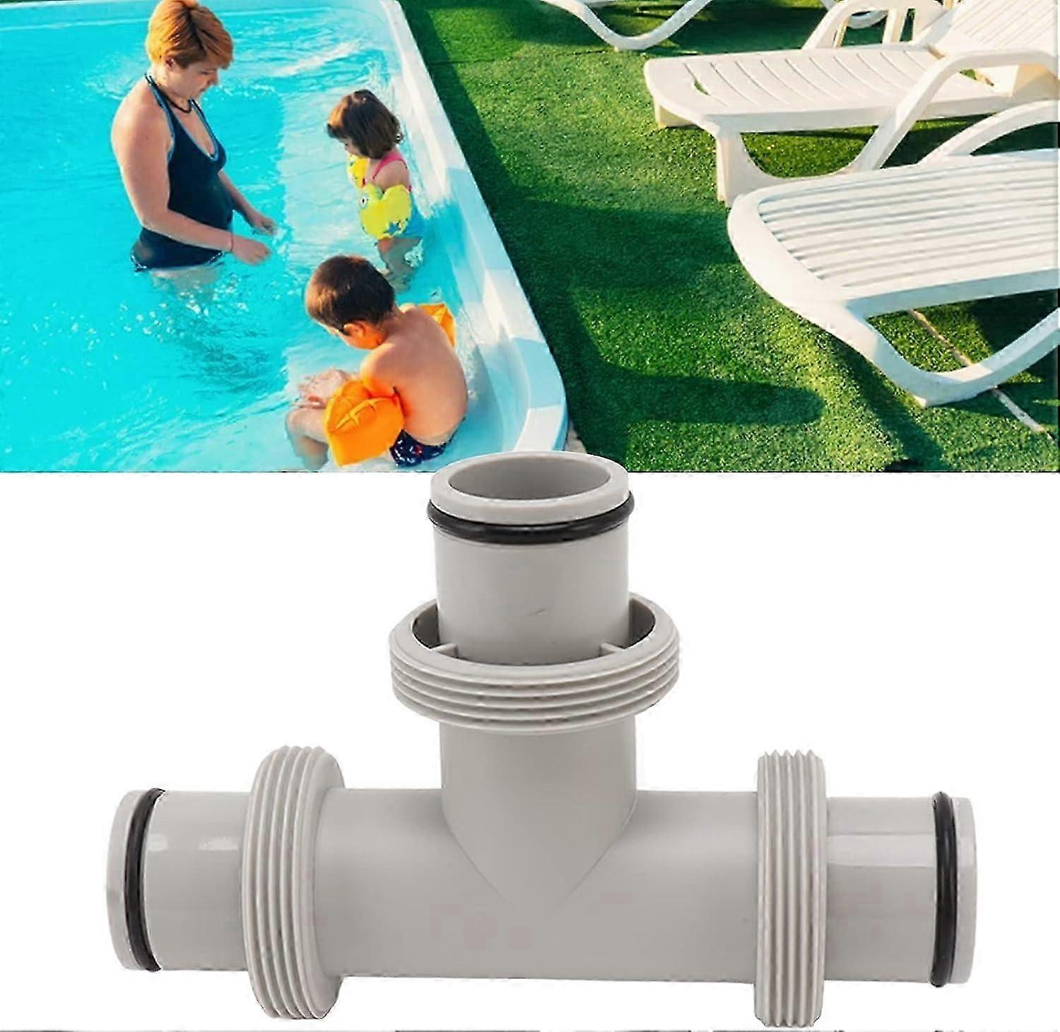 Adaptateur de tuyau de piscine pour piscine Split Valve à piston de tuyau de piscine en forme de T Remplacement du système de circulation de filtre Piscine P