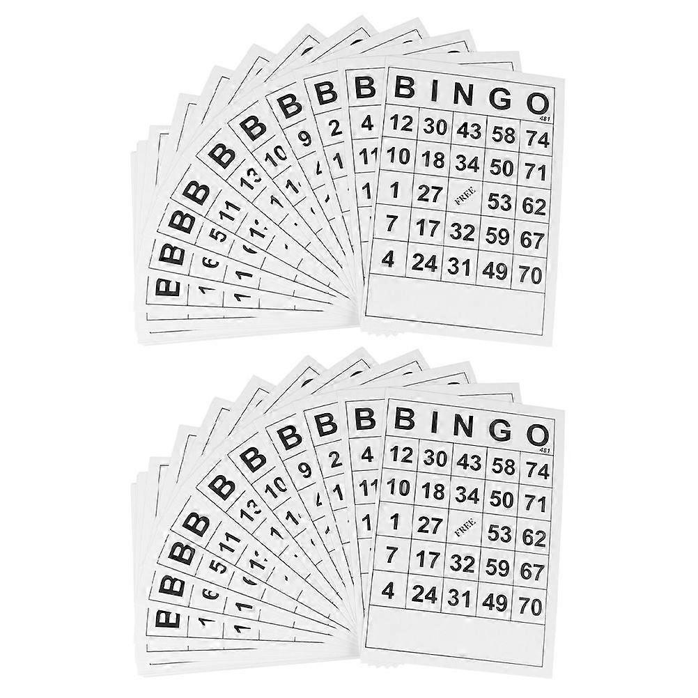 120Pcs Interesting Bingo Game Household Bingo Paper Sheets Interactive Party Game Party Supply