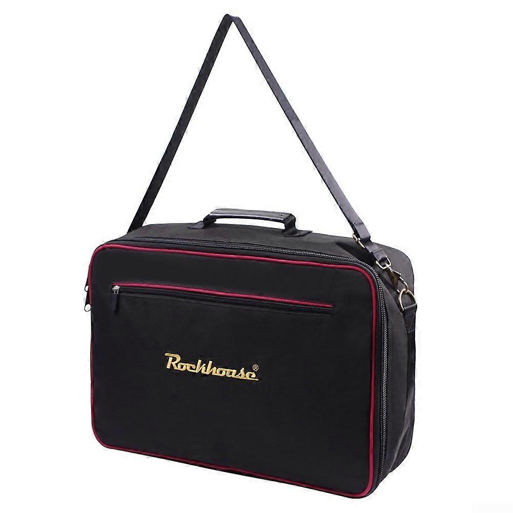 Userfriendly effects pedal bag for electric guitars with a spacesaving design for musicians, as shown, M