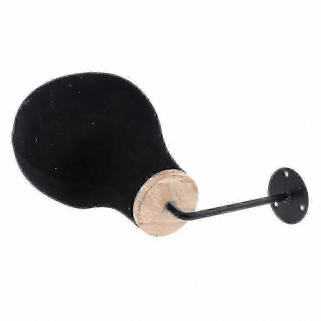 Black Wall-Mounted Display Head for Wig and Hat Making with Glasses Stand