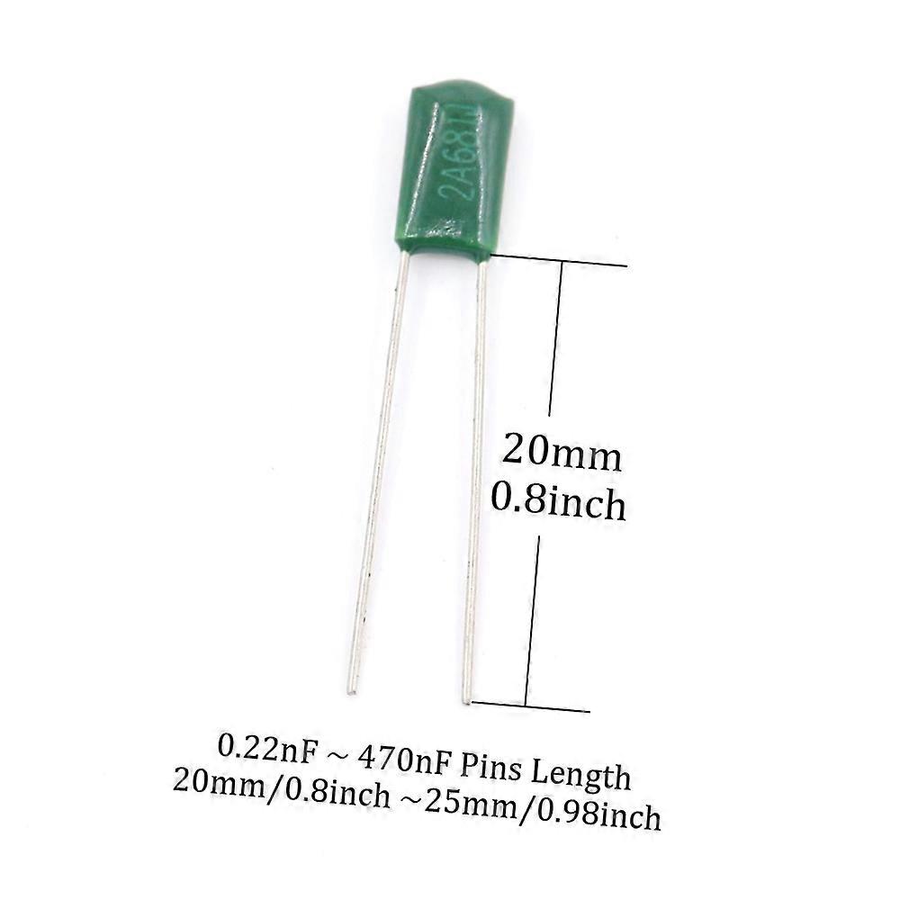 Plastic Case 700pcs 24 Values Mylar Polyester Film Capacitor Assortment Kit 0.22NF to 470NF / 100V
