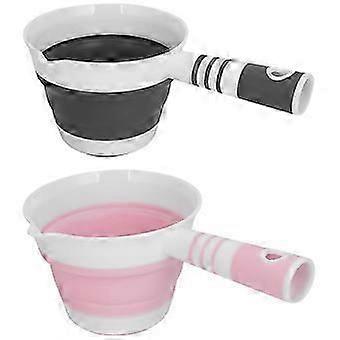 2 Pack Foldable Water Ladle, Collapsible Water Scoop Dipper, Folding Bath Spoon Ladle, Space Saving