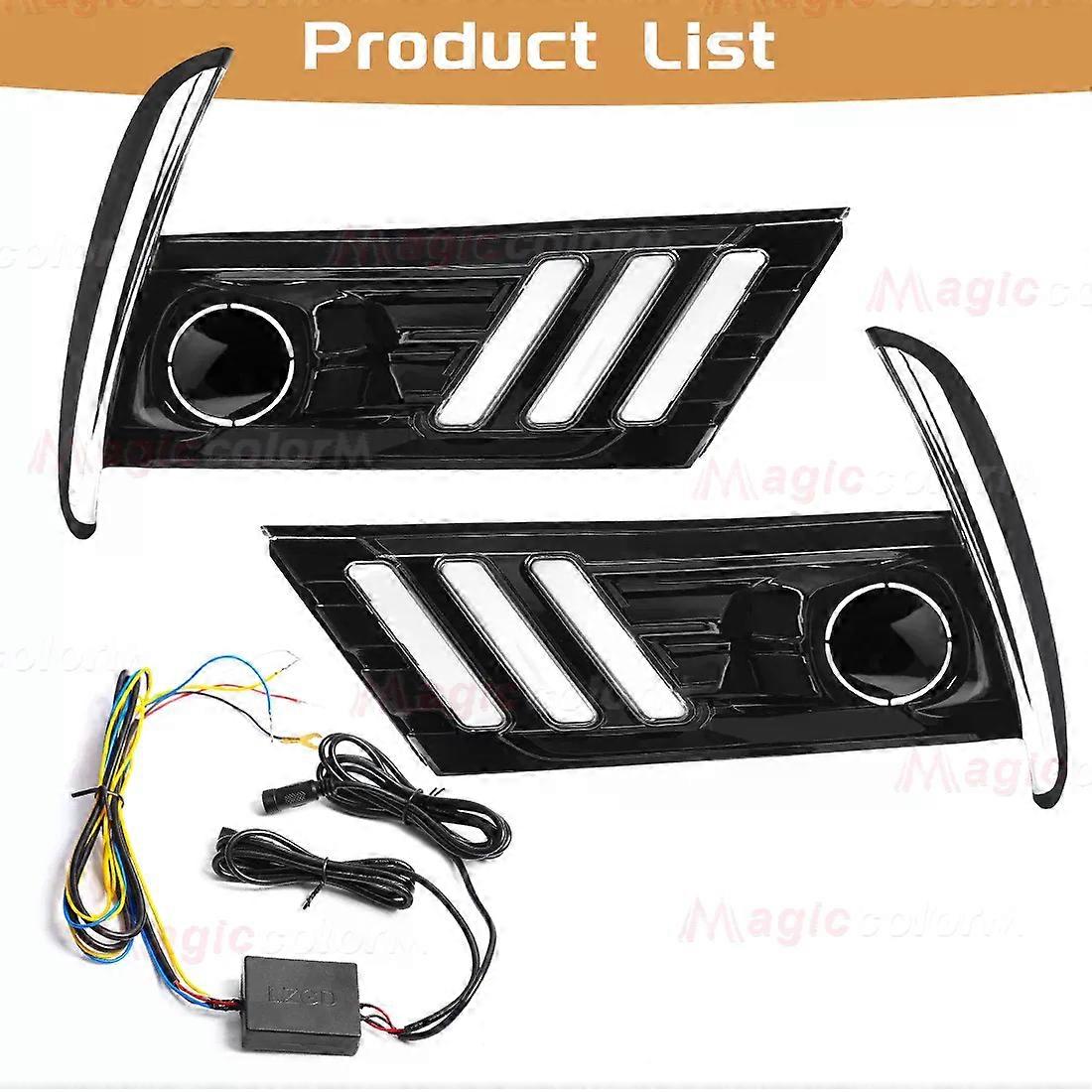 Apply Car LED Daytime Running Light For Toyota Corolla 2017 2018 DRL Driving Fog Lamp Front Bumper Turn Signal Light 12V