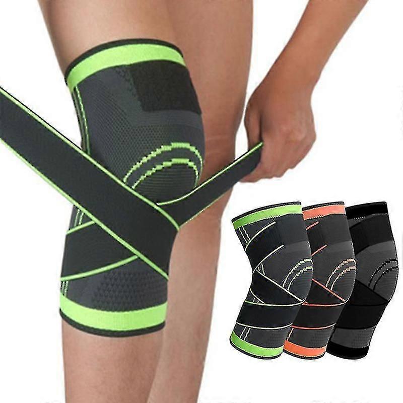 1pc Sports Kneepad Men Pressurized Elastic Knee Pads Support Fitness Gear-QH