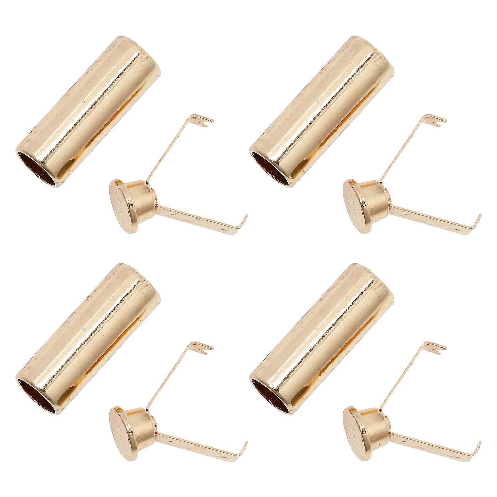 Black Metal Shoelace Buckle End Protector for DIY Use 4pcs Zinc Alloy Clasp