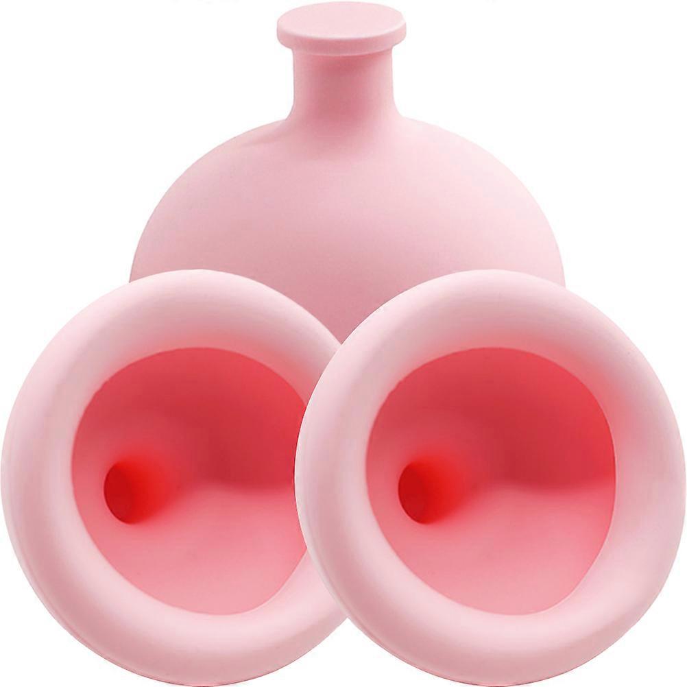 Back Tapping Infant Percussion Therapy Cup Home Use Silicone Pink for 3Pcs