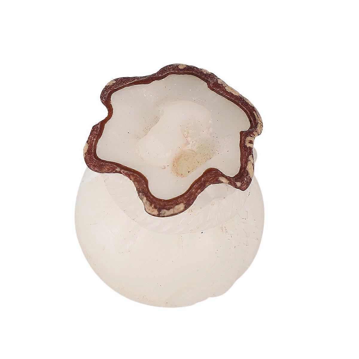 Durable White Synthetic Material Pendant Charm for Jewelry Making Smooth Surface with Mini Hole 0.5 inch