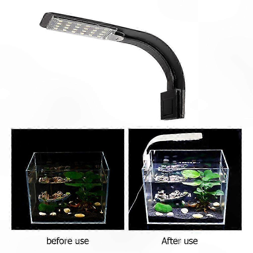 Ultra-Thin 10W LED Aquarium Light with Adjustable Clip for Fish Tank Illumination