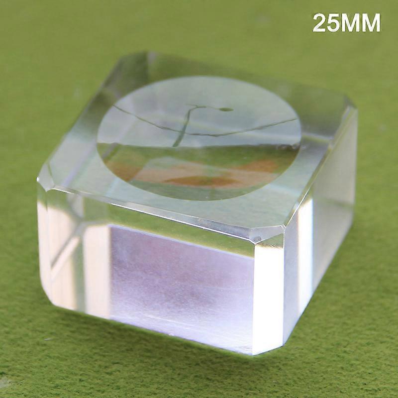 Transparent Wooden Base Stand Holder Decoration For Crystal Glass Ball Home