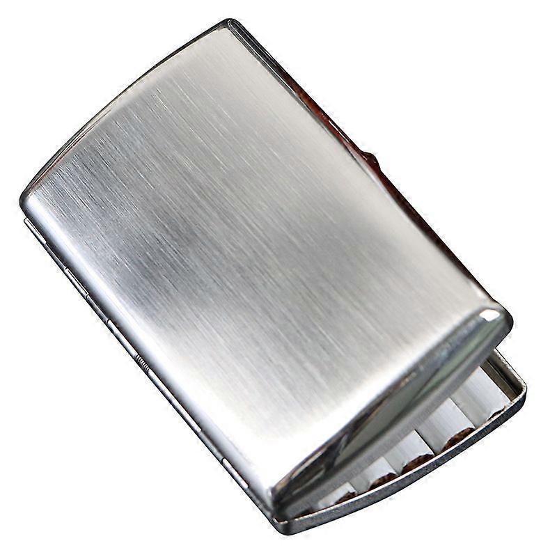 Stainless Steel 10pcs Cigarette Box Nickel Brushed