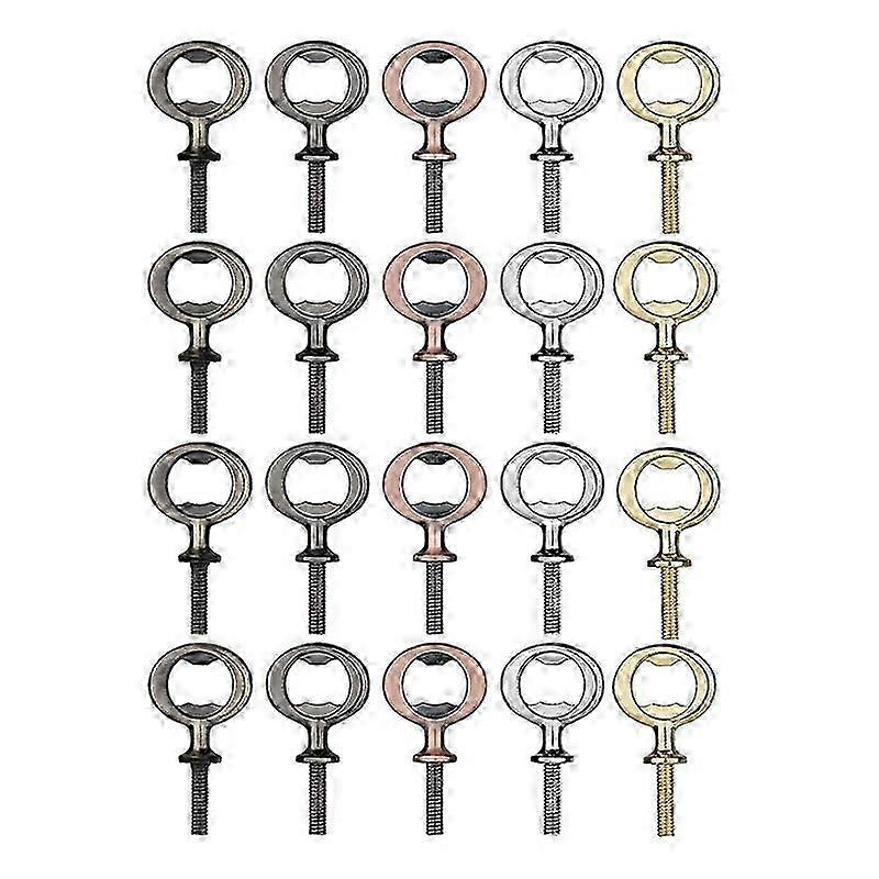 20PCS Metal Beer Opener, Flat Opener Inserts Kit, Threaded Beer Opener for DIY Projects