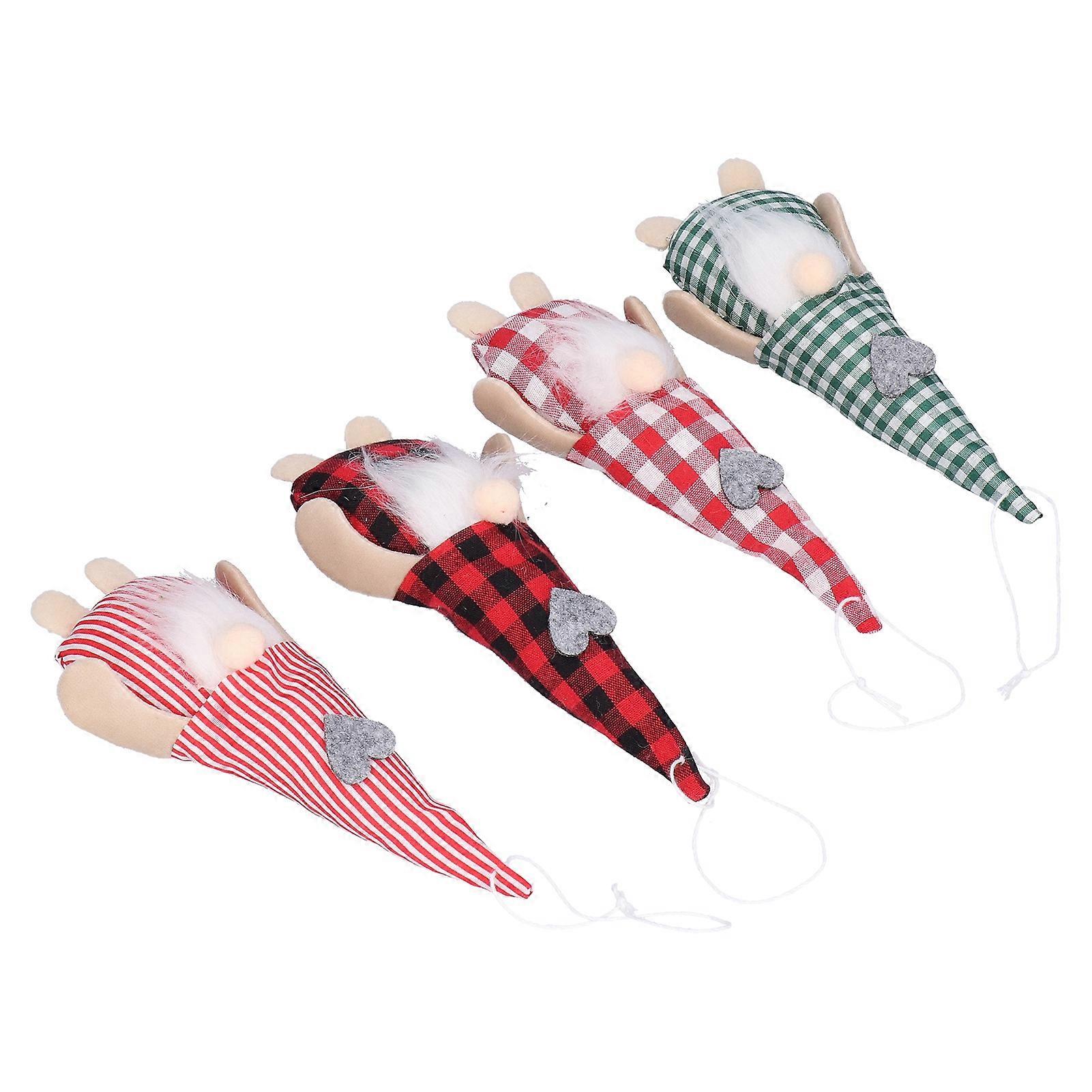 GPB 4pcs Faceless Santa Dolls Old Man Dwarf Figurines Toys for Christmas Decorations