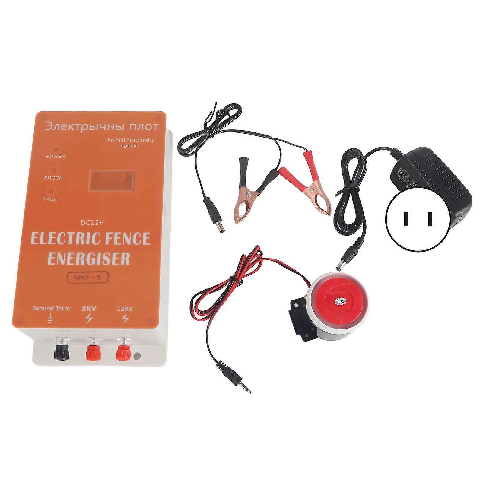 Animal Pulse Electric Fence High Voltage Host Electronic Fence Alarm Controller 100?240VUS Plug