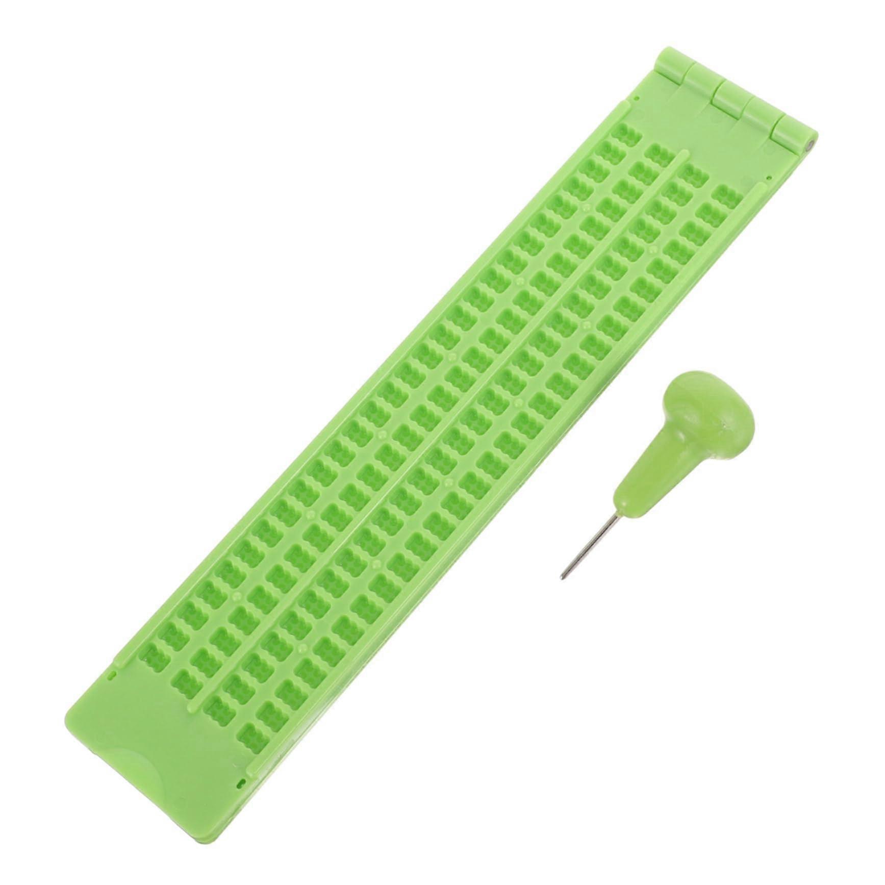 Plastic Braille Writing Kit For Blind Flexible Braille Plate With Stylus Included Line Cell For Studying And Writing