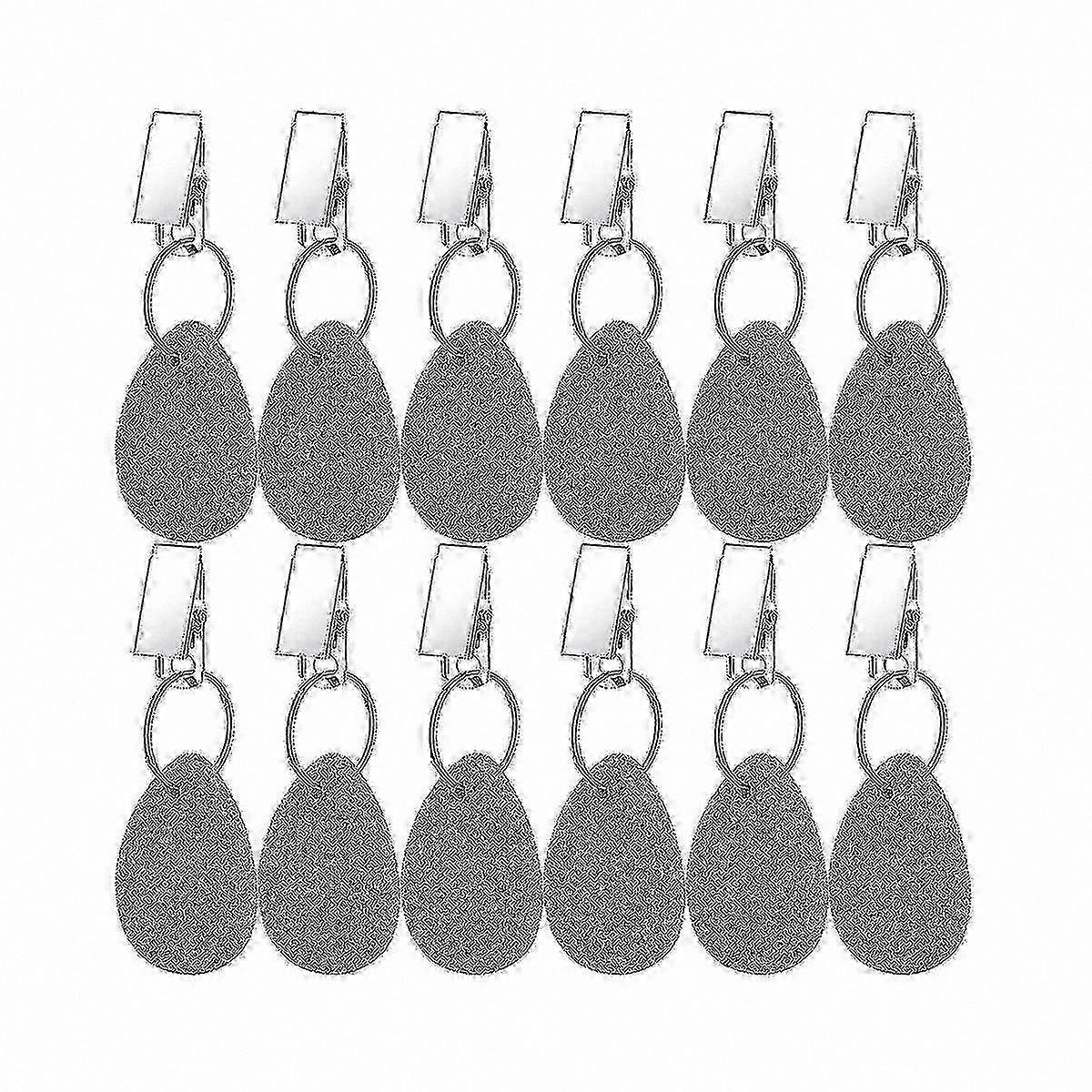 12 Pack Teardrop Tablecloth Holders Stone Pendant Weights for Table Covers