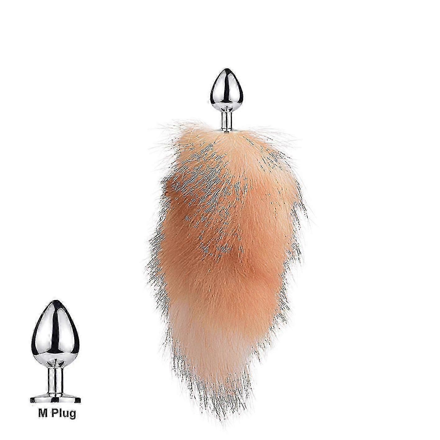 real hair fox tail plug small size for pets