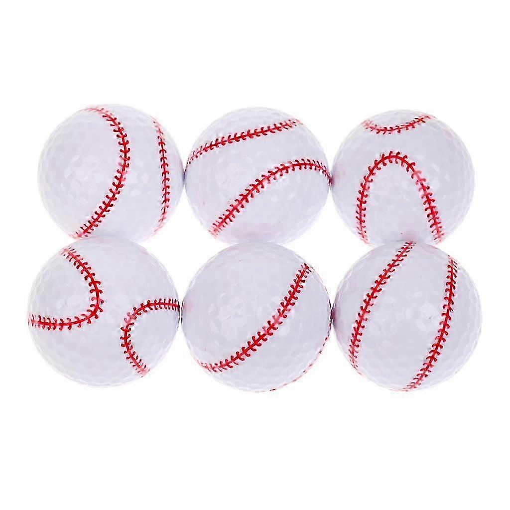 6 Pieces Basketball Pattern Novelty Golf Balls Set Practice Golf Accessory