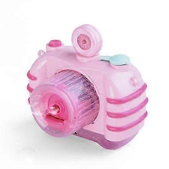 Bubble Blowing Toys Magic Bubble Camera Toy Light Toy Automatic Bubble Gun Girl Heart Fairy Stick Music Camera Pink