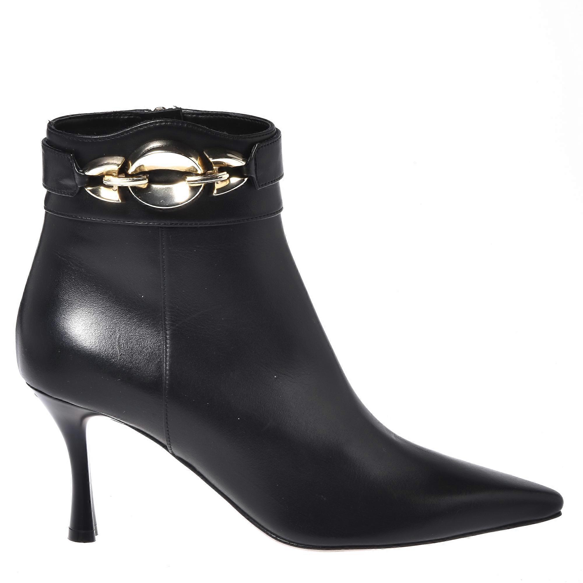 Baldinini - Bottines en cuir noir
