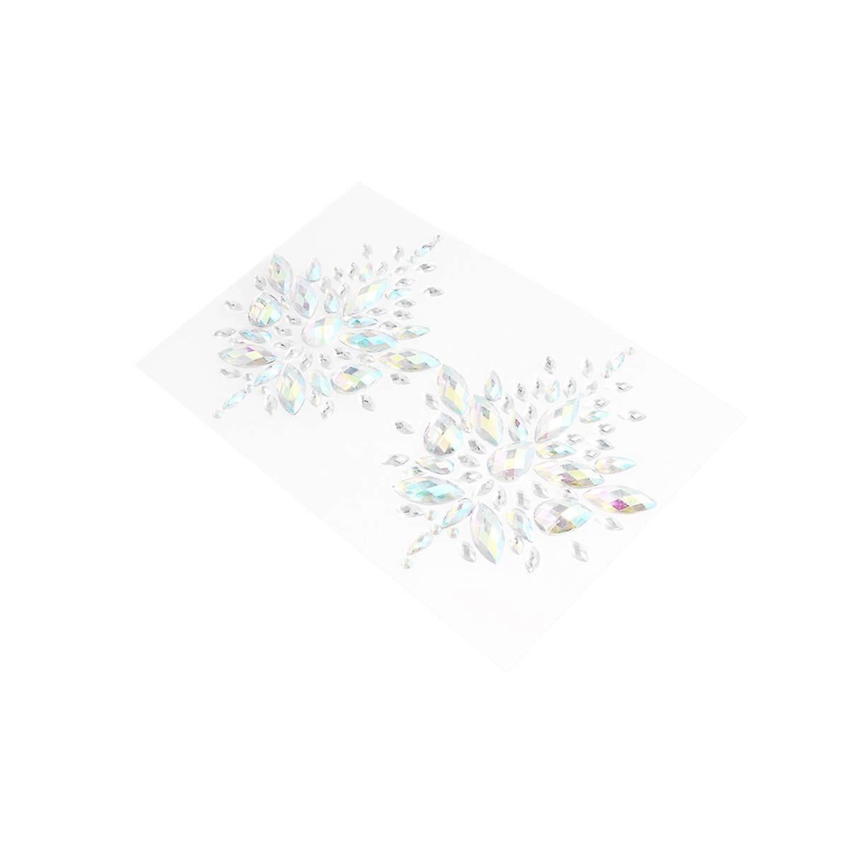 Face Rhinestone Stickers Multi Color For Make Up Accessory 18*12*0.2cm Suitable For Cosplay 1Set