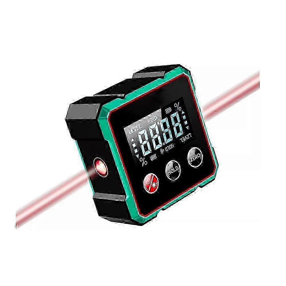 Electronic Angle Finder with Magnetic Base for Accurate Measurement and Laser Guidance