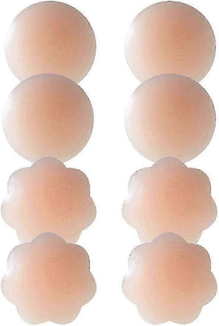2025 Latest Model Womens Silicone Pasties, Adhesive Bra Reusable 4 Pair