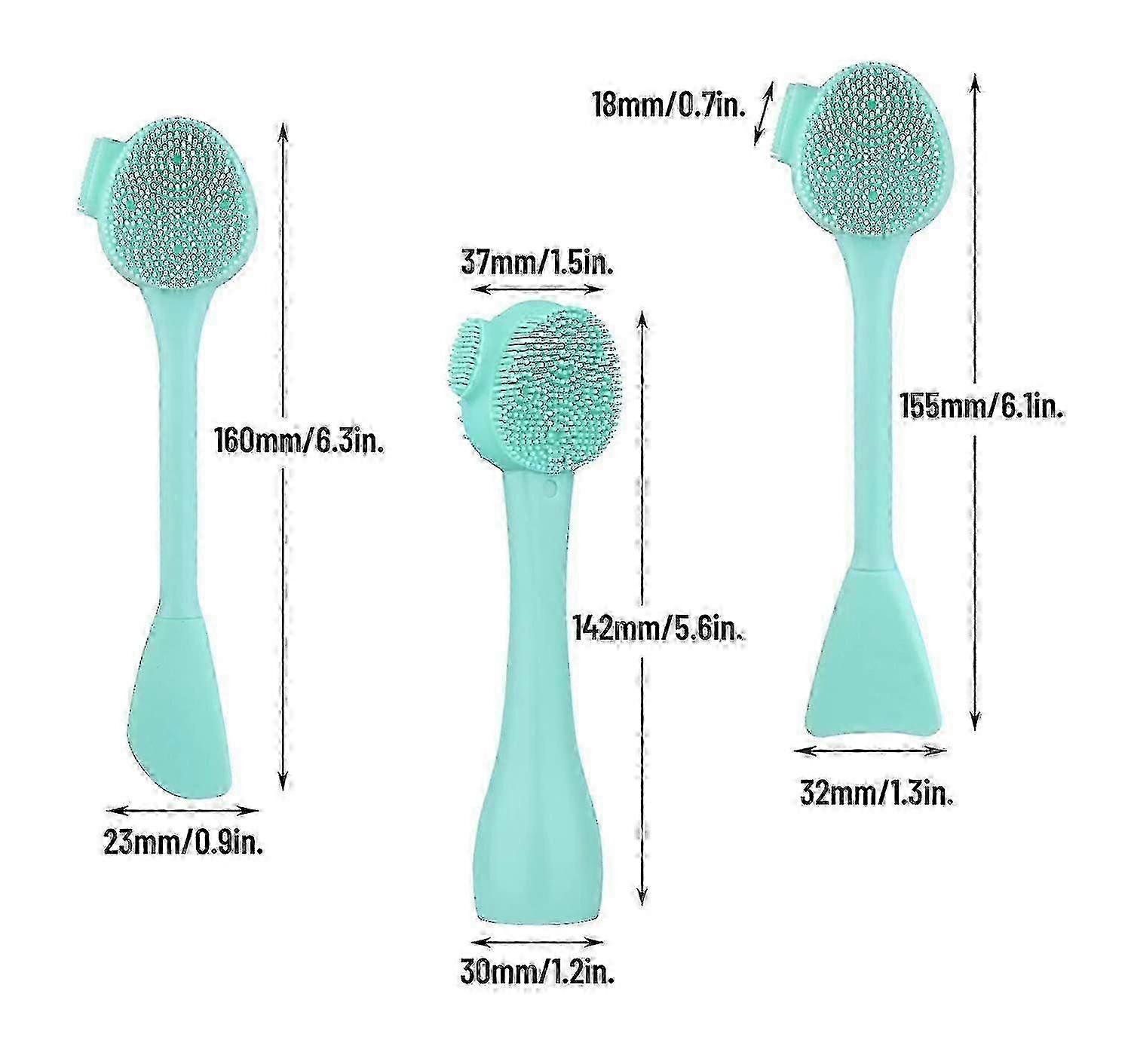 4-in-1 Silicone Facial Cleansing Brush & Massager - Deep Clean, Exfoliate, and