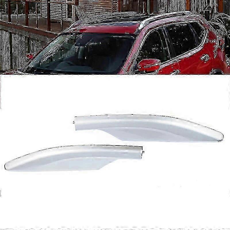Roof Rack End Cover Cap Trim for Nissan X-Trail Rogue T32 2014-2019 Silver Rail Shell Protector