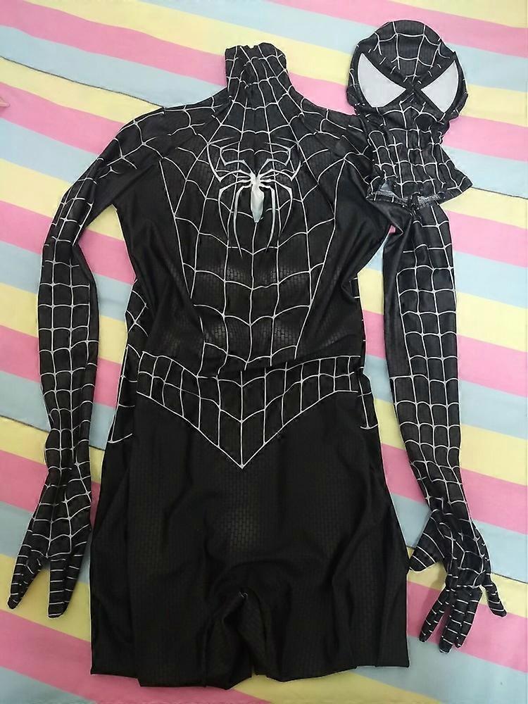 Black Amazing Spider-Man Jumpsuit Venom Cosplay Set Halloween Adult Children's Costume