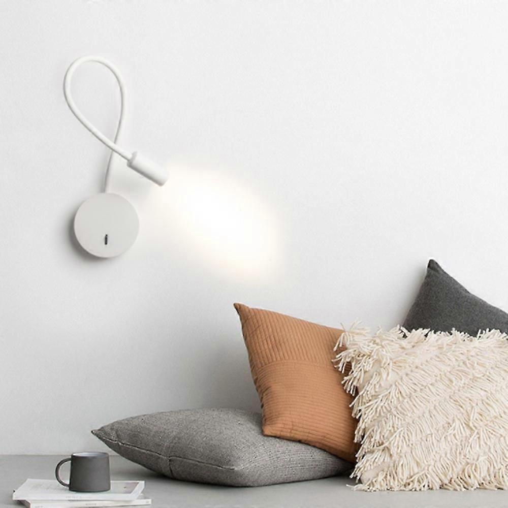 3W Wall Lamp Reading Lamp  Simple Creative Retractable Wall Lamp (white,without Plug)
