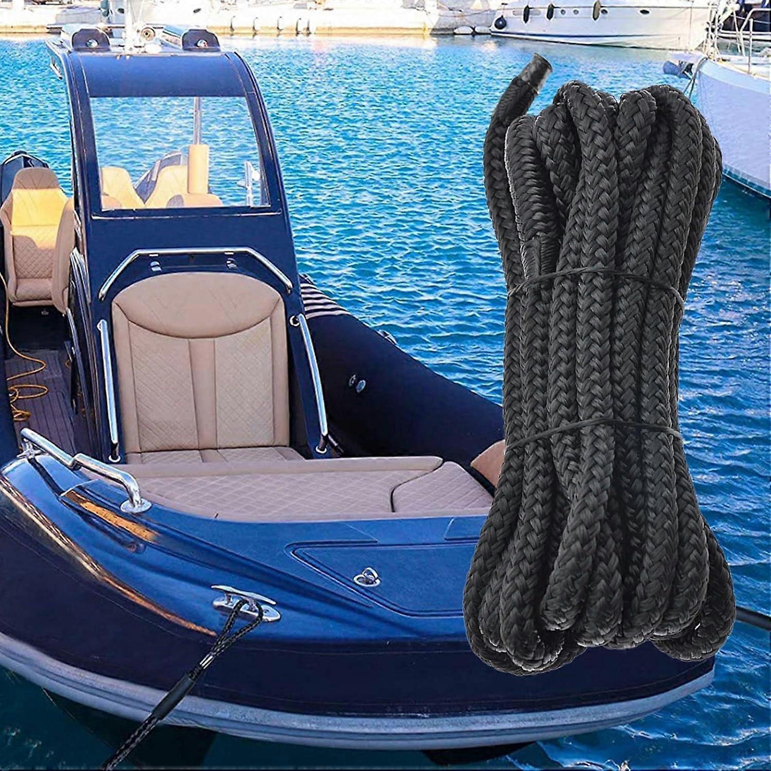 Dock Lines Nylon Rope For Pontoon, 1/2Inch Marine Dock Lines, Tarps TieDowns, Sea Kayak Canoe Lake Sailing Tubing
