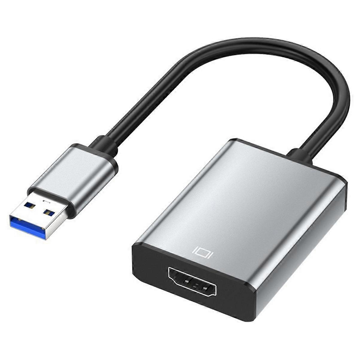USB to -Compatible Adapter 1080P 60Hz USB 2.0 to -Compatible Converter External USB Adapter Video C
