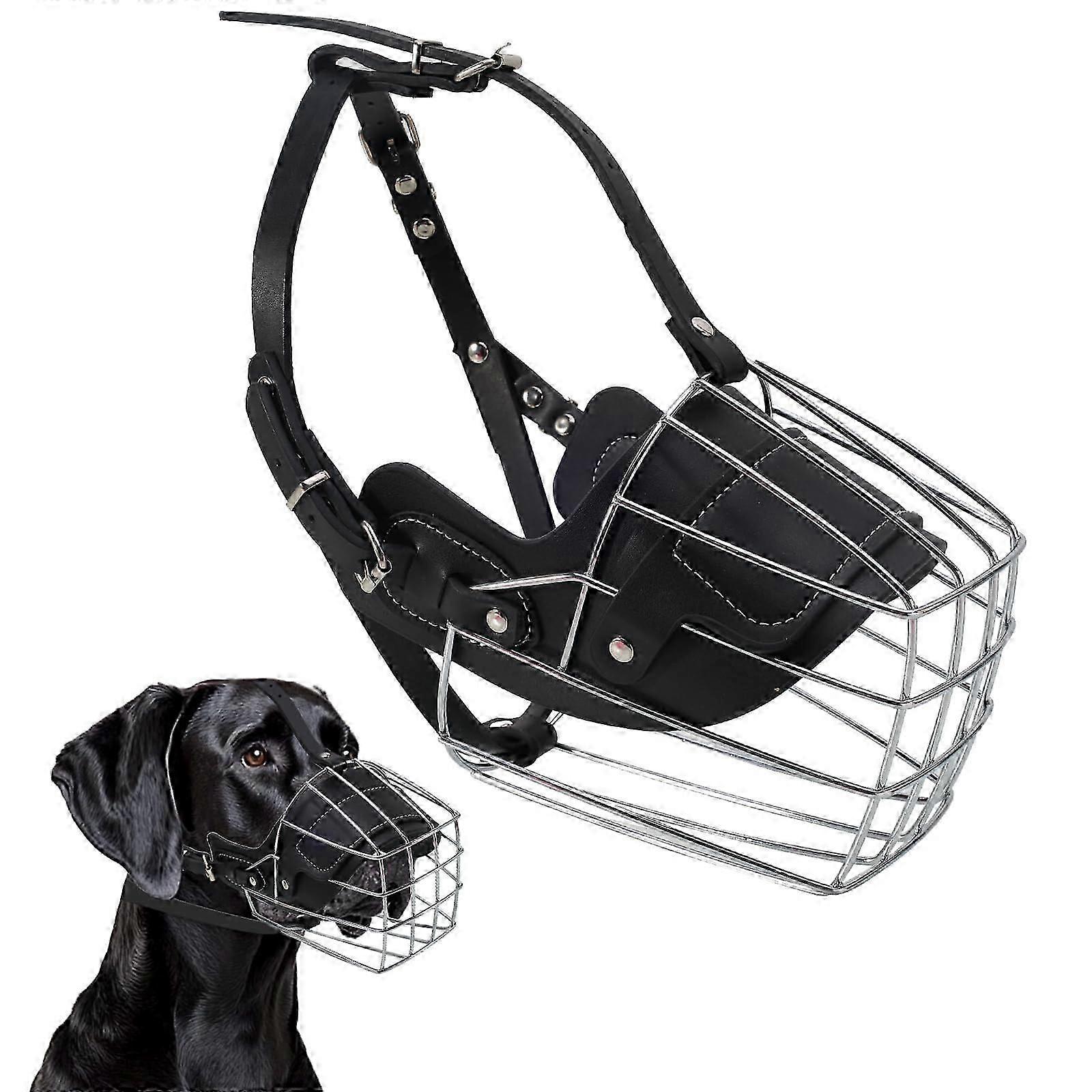 Great Dane Muzzle to Prevent Biting,Extra Large Dog Muzzle for Great Dane,Metal Basket Muzzle for Great Dane Breathable and Drinkable