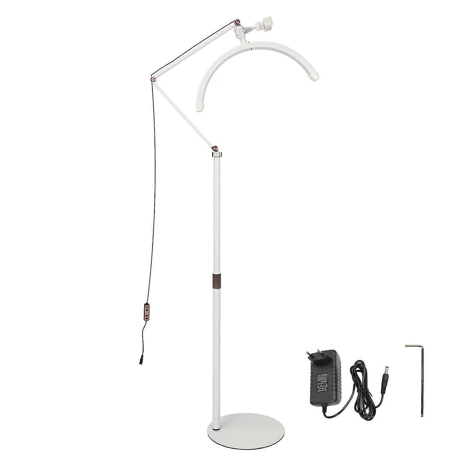 20W Half Moon Lamp Adjustable Rotatable Eyelash LED Floor Light Extendable White Floor Lamp 100240V EU Plug