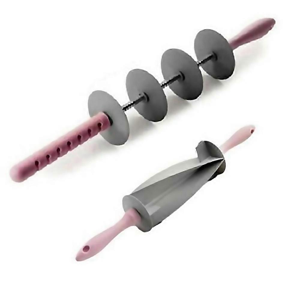 For 2pcs Adjustable Rolling Pin Slicer Set Cutting Tools Cake Decorating Tools For Kitchen Multifunc
