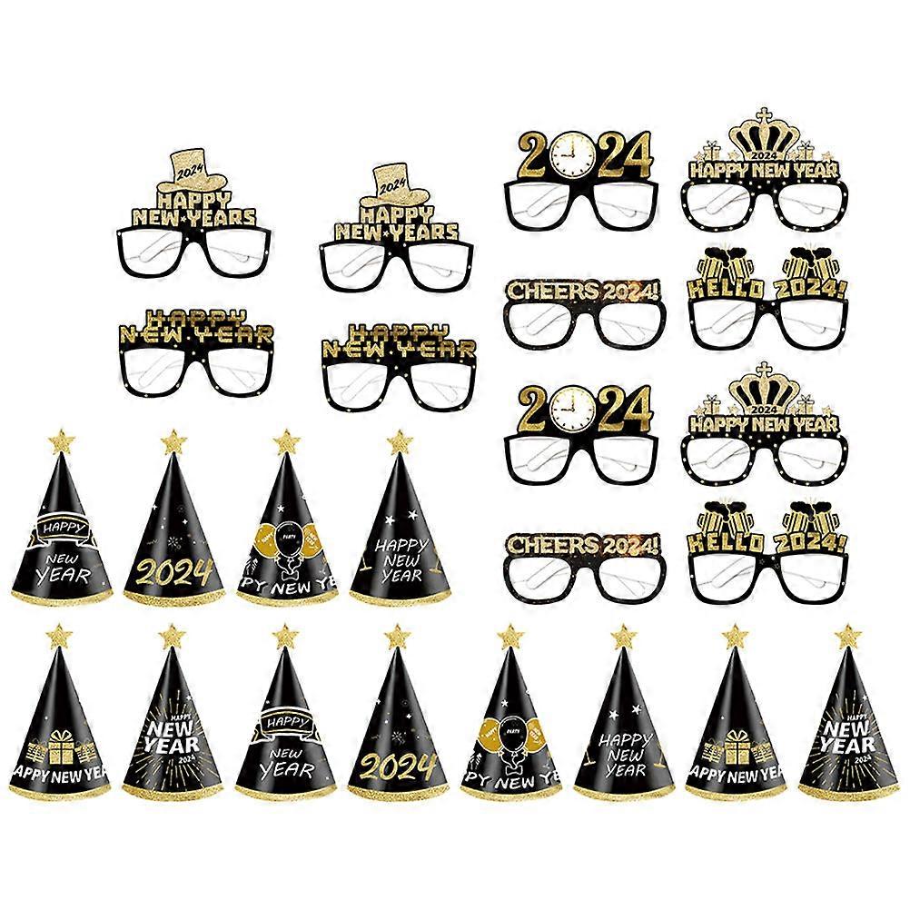 New Year Eyeglasses Photo Prop for 1Set of 2024 Party Celebration