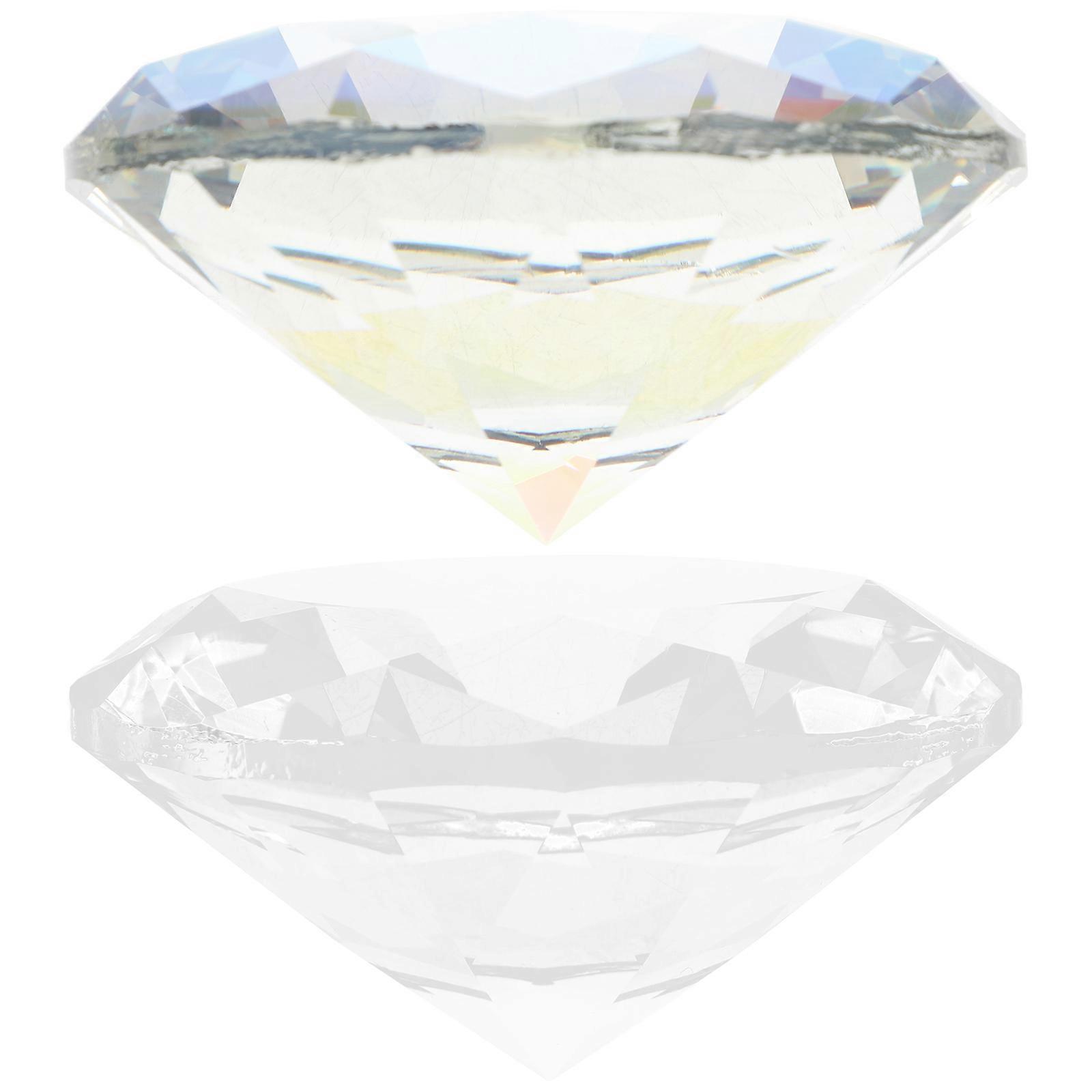 Crystal Diamond Diamond Paperweight for Manicure Showcase Decorations 2Pcs