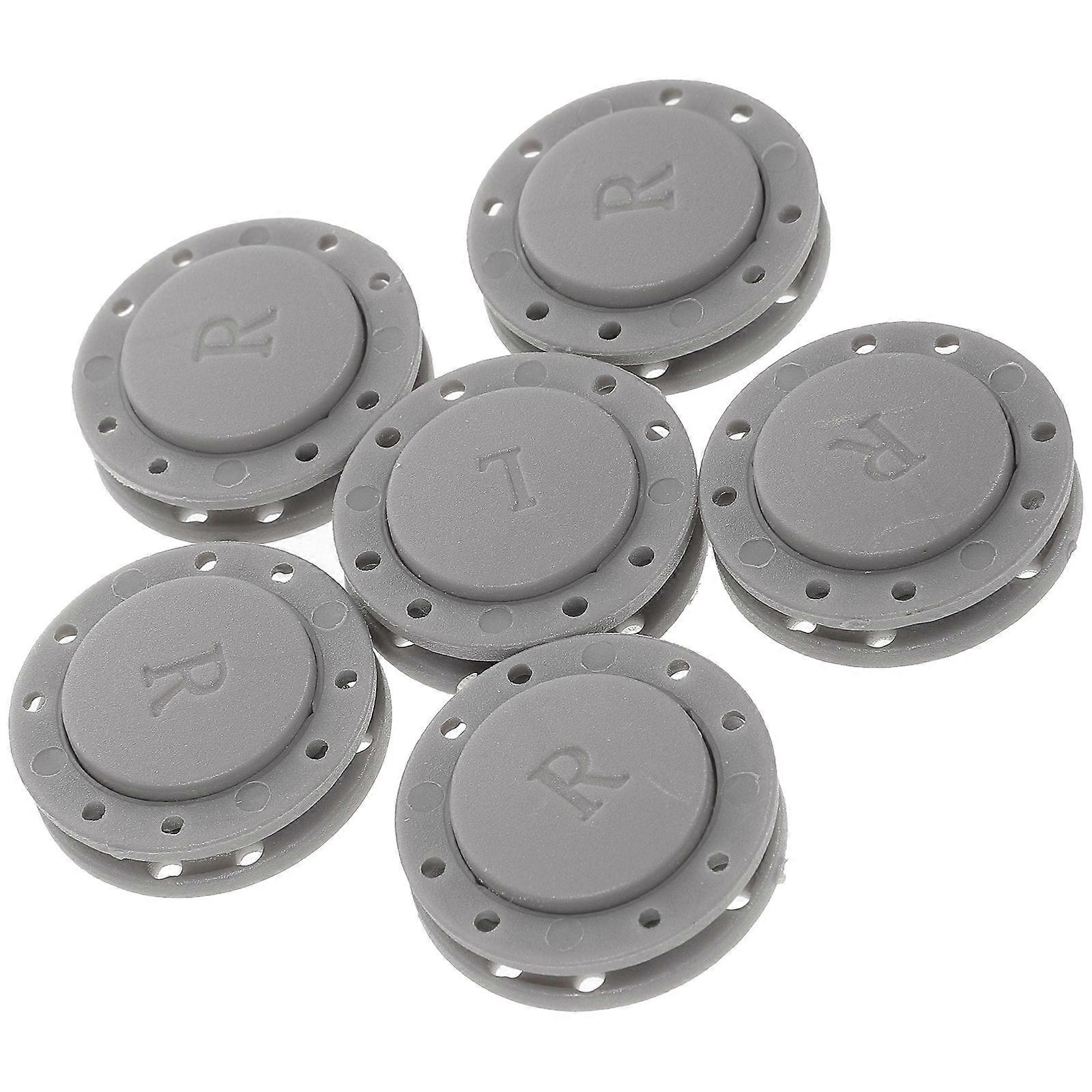 Snap Fasteners Kit Magnetic Snaps Button for Curtains Grey Nylon Magnetic Closure 6pairs
