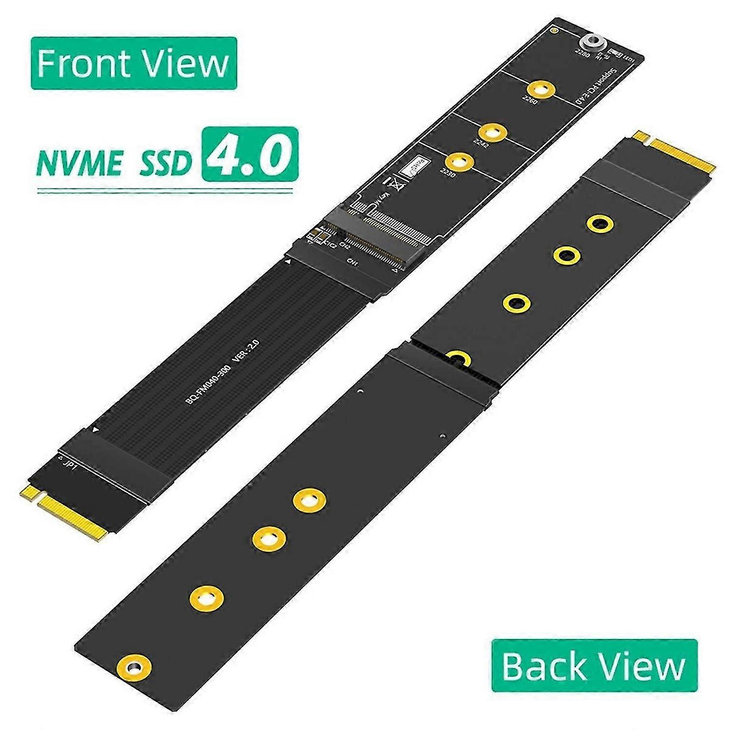 Upgrade Version 180 Degree NGFF M.2 M-Key NVME SSD Extension Cable(Length:20cm)