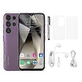 סמארטפון S24 ULTRA נעול: מסך Incell בגודל 6.6 אינץ', זיכרון RAM בנפח 4GB, זיכרון ROM בנפח 64GB, מצלמה כפולה, סגול