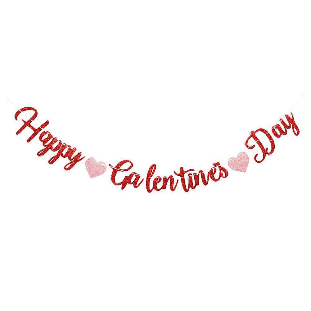 Valentines Day Heart Flags Hanging Flags for 1Pcs Party Adornment