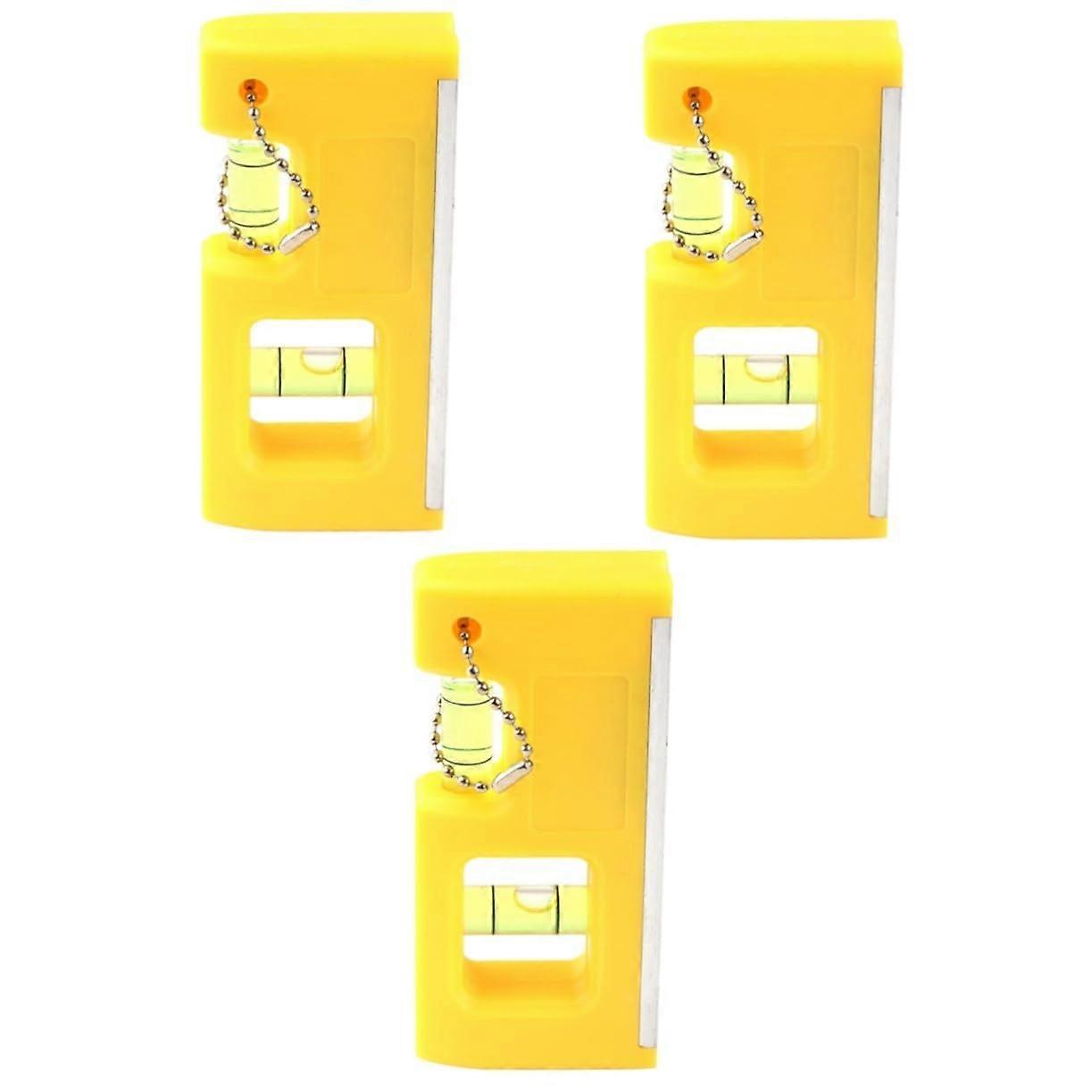 Bubble Level 3Piece Magnetic Spirit Level Set, Horizontal Ruler Tool, Grade Rod For DIY Enthusiasts