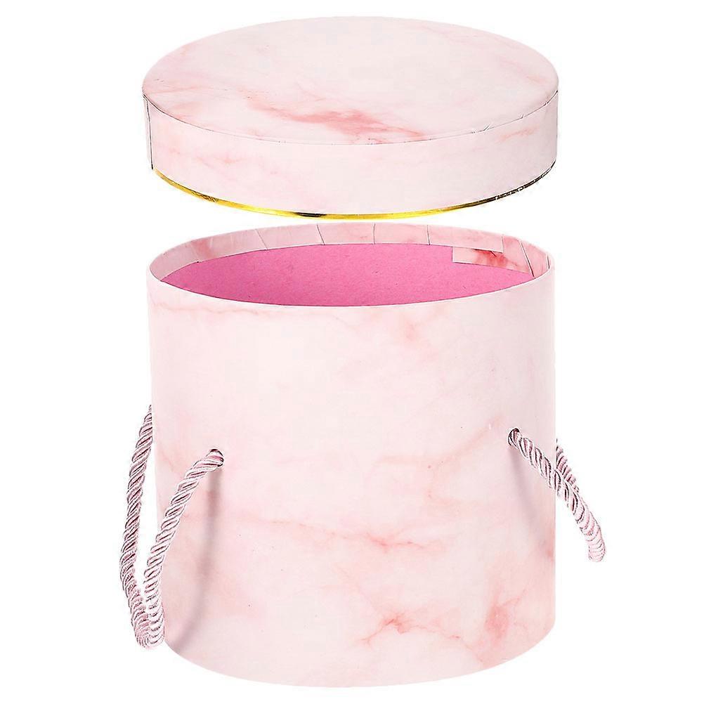 3Pcs Pink Round Flower Box Small Bouquet Packaging Boxes for Gift