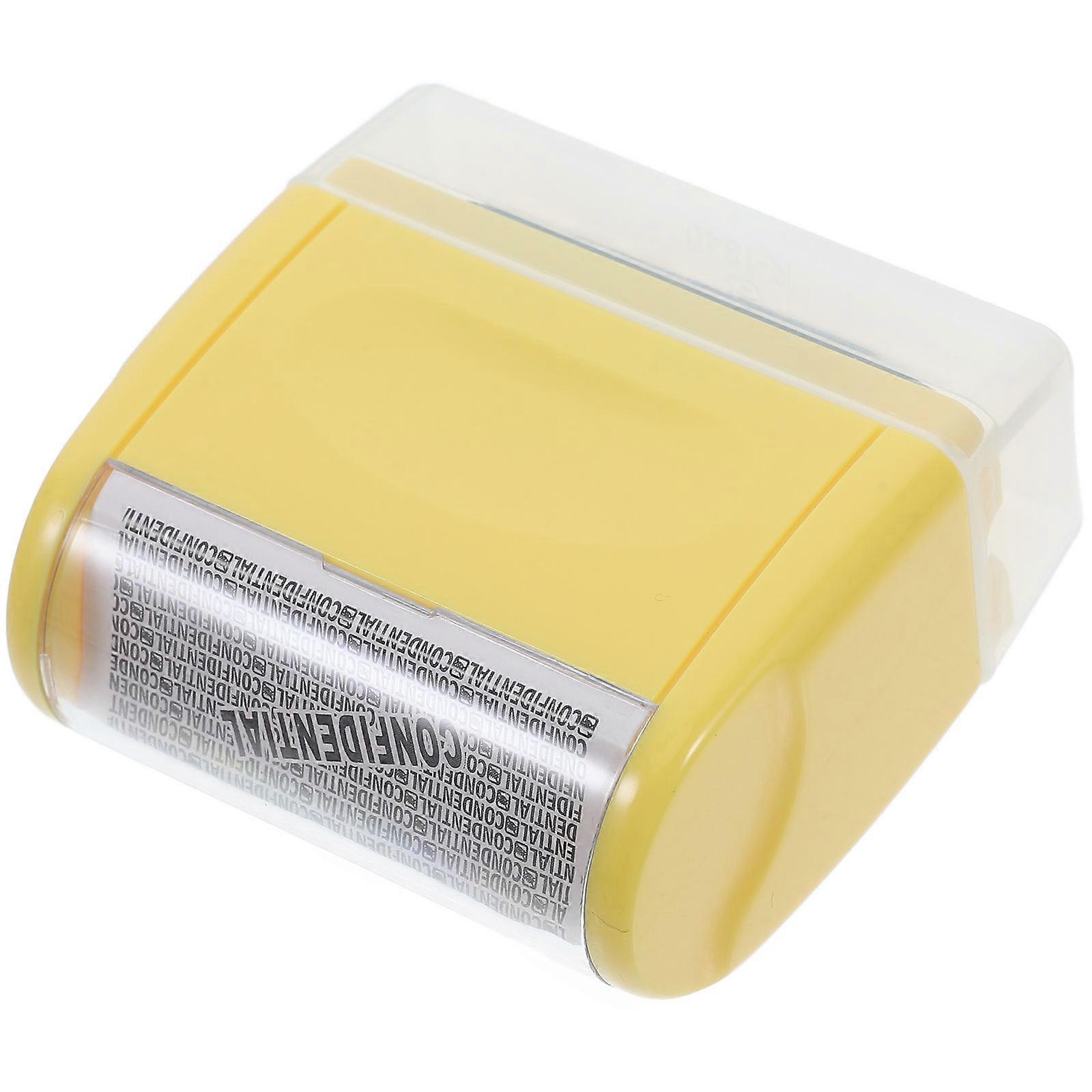 Confidential Roller Stamp for Privacy Guarding 3Pcs Plastic Yellow Roller