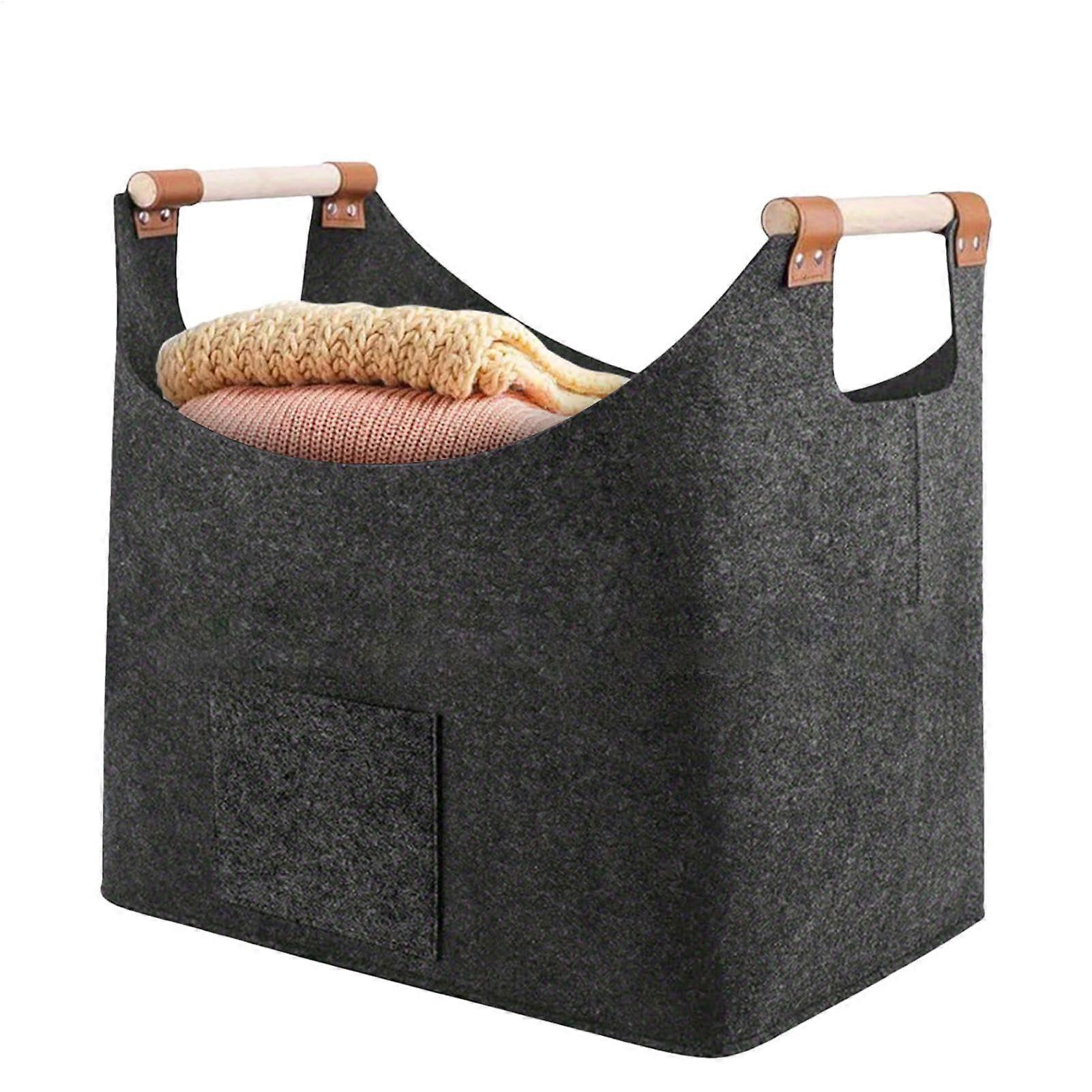 Firewood Basket Log Baskets for Fireplaces Storage Basket for Firewood Multifunctional Sturdy Carry Bag 55 x 40 x 32 Cm