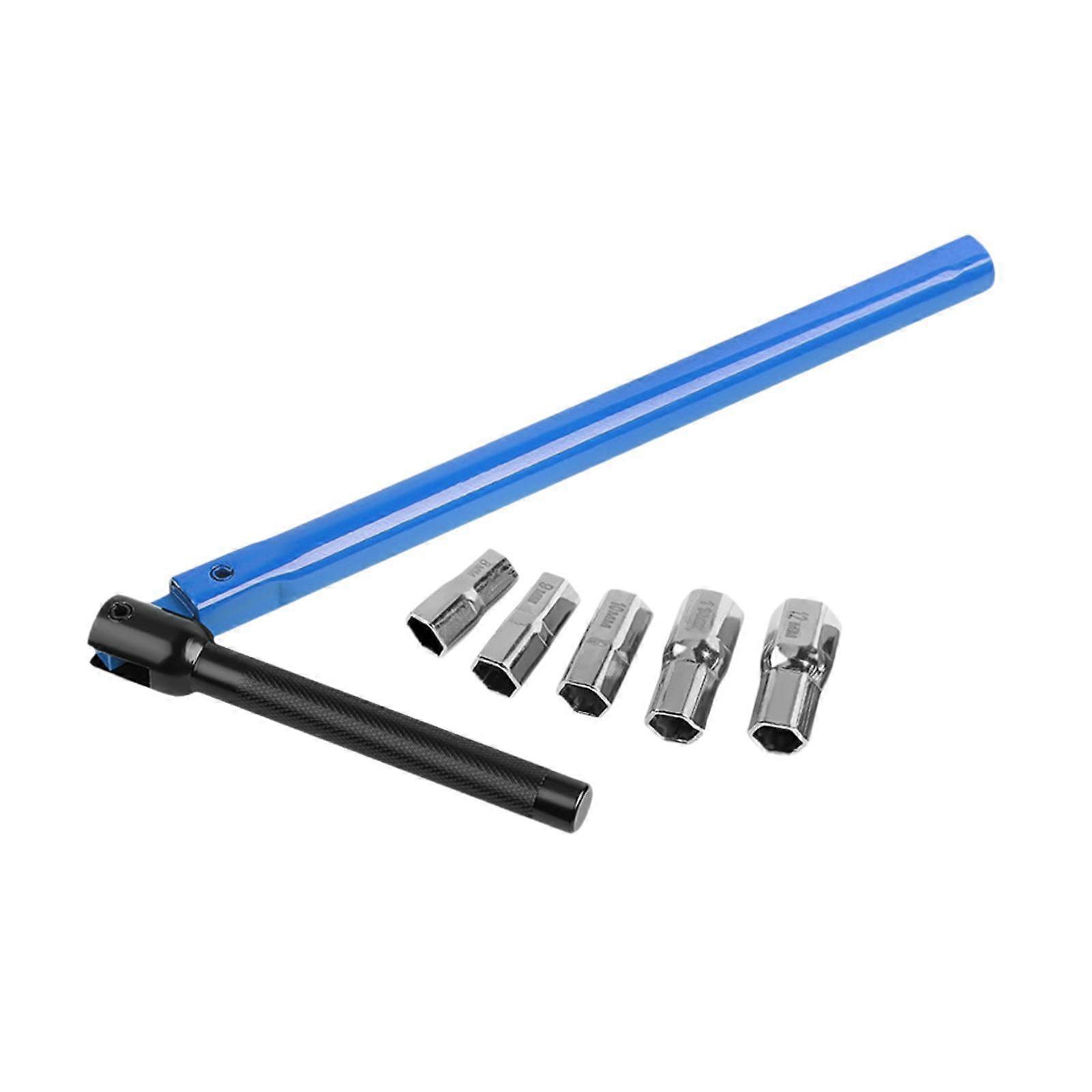 Socket Wrench Kit Portable Removal Tool Bathroom Sturdy Plumber Back Nut Kit Blue