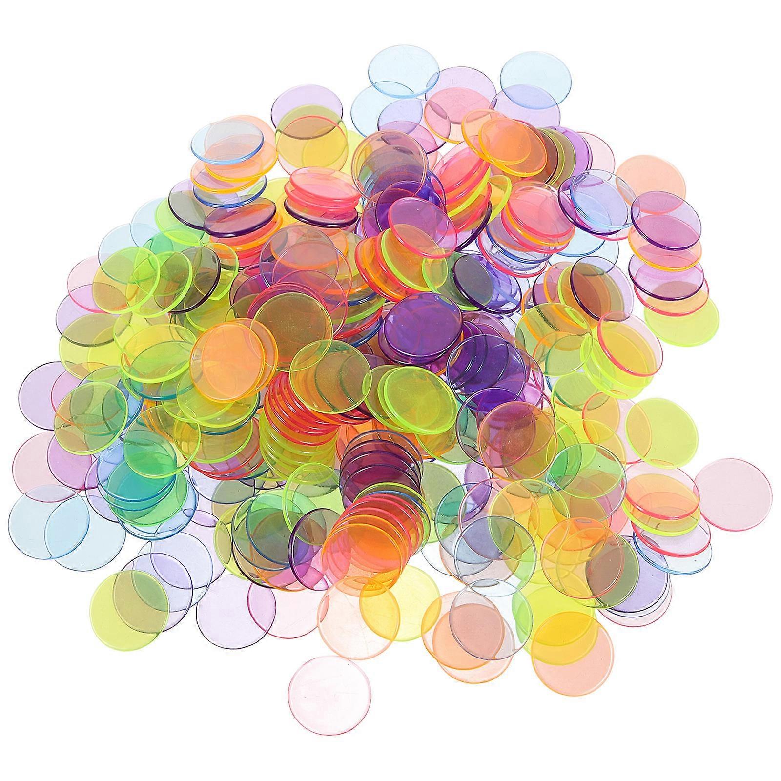 300Pcs Chips Counting Chips for Playing Use Plastic Assorted Color